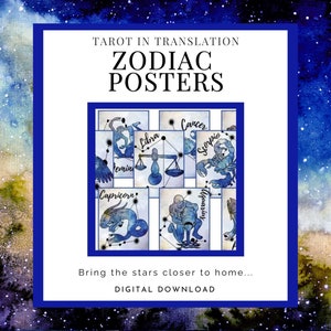 Zodiac Posters - Two Options Available! (DIGITAL/PRINTABLE FILE)