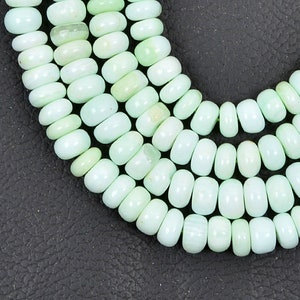 Green Opal Gemstone Beads Rondelle Shape Beads Opal stone Beads Drilled Opal Smooth beads 13 inch strand Beads for jewelry