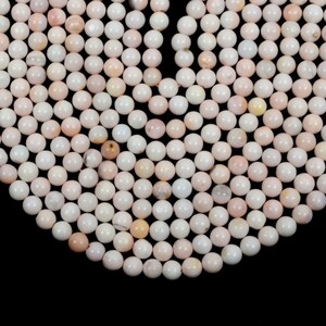 Pink Opal beads, Smooth Round Beads, pink opal Beads, 13 inch strand, drilled opal beads, Size 6 MM, Wholesale Beads, Jewelry Making Beads