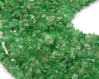 Tsavorite Garnet Beads, natural tsavorite beads, 8 inch strand 4-5 mm beads, green tsavorite garnet beads, uncut beads, jewelry beads