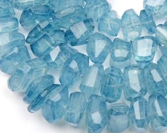 Blue quartz Gemstone Beads tumble Shape Beads quartz stone Beads 8 inch strand Drilled blue quartz faceted beads MM