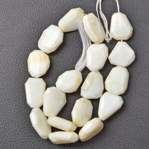 White Opal Beads, Size 12X15-13X16 MM 13 Inch Strand Beads, Natural White Opal Beads, Faceted Beads  Nuggets Shape Beads, Drilled beads