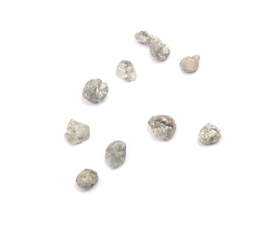 Natural Grey Diamond Uncut Gemstone Raw Diamond Rough Diamond Gemstone,  Loose Diamond, Precious Gemstone Diamond Size, 4-5 MM Diamond Lot