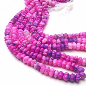 Purple opal beads, rondelle beads, carving beads, wholesale beads, drilled beads, opal gemstone beads, jewelry making, purple beads