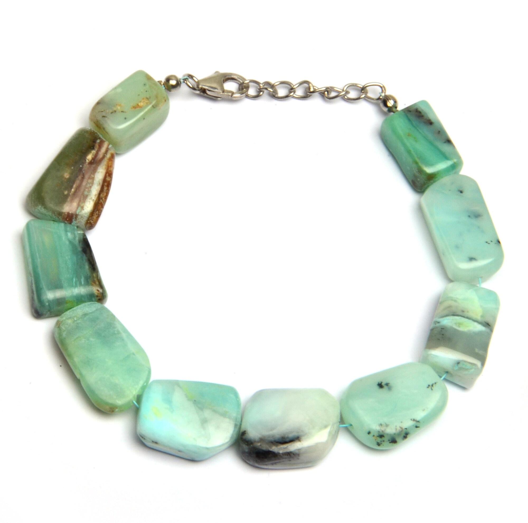Buy Opal Bracelet Peruvian Blue Opal Mens Jewelry Boho Online in India   Etsy