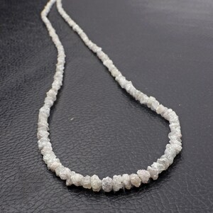 Perline di diamante bianco, perline di diamante bianco naturale, perline di diamante grezzo, perline di dimensioni 3-5 mm, perline di forma irregolare, per gioielli, diamante grezzo