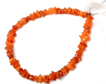 Natural Spessartite Mandarin Beads Spessartite Mandarin Orange Garnet Beads 8&quot; Strand 5-7 MM Raw Beads, Mandarin Handmade Gemstone.
