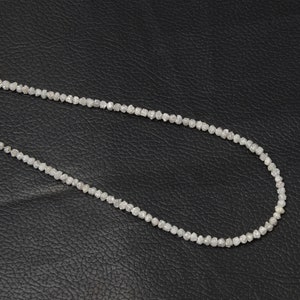 Perle di diamanti bianchi, perle grezze di diamanti naturali, perline da 15 pollici taglia 3 MM, grezze di diamanti per gioielli che producono perline