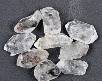 Herkimer Diamond Beads: Natural Gemstone Jewelry Making (9-25mm) 135 cts