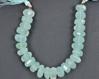 aqua chalcedony Gemstone Beads Tumble Shape Beads chalcedony gemstone Beads 8 inch strand Drilled aqua chalcedony Beads faceted beads