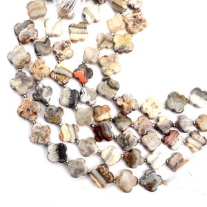 Koraliki z agatu Crazy Lace Clover: naturalny sznur kamieni szlachetnych