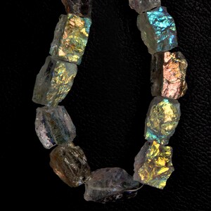 Rainbow quartz beads, 8 inch 12x16-14x22 mm beads, aura quartz beads, ab quartz beads, faceted beads, handmade beads, wholesale beads