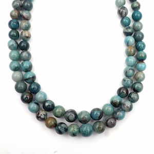Chrysocolla Beads: Smooth Round Gemstone Strand, 5-6mm