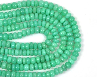 Chrysoprase Faceted Roundel Beads 6mm,Chrysoprase Faceted Rondelle,Cut Gemstone Bead,shaded Chrysoprase green gemstone beads,loose beads,