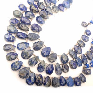 Lapis Lazuli beads, natural lapis lazuli beads, gemstone beads, 8 inch strand beads 10x13-12x18 mm beads, smooth beads, pear shape beads