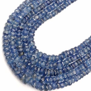 Cuentas de cianita, cuentas redondas, cuentas perforadas, cuentas de cianita natural, cuentas de 3-5 mm, cuentas al por mayor, collar de cianita, cuentas para hacer joyas