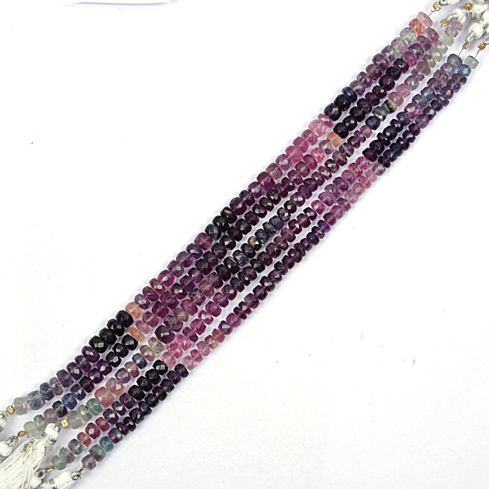 Natural Multi Fluorite Beads Gemstone Beads 8 Inch Strand Etsy UK