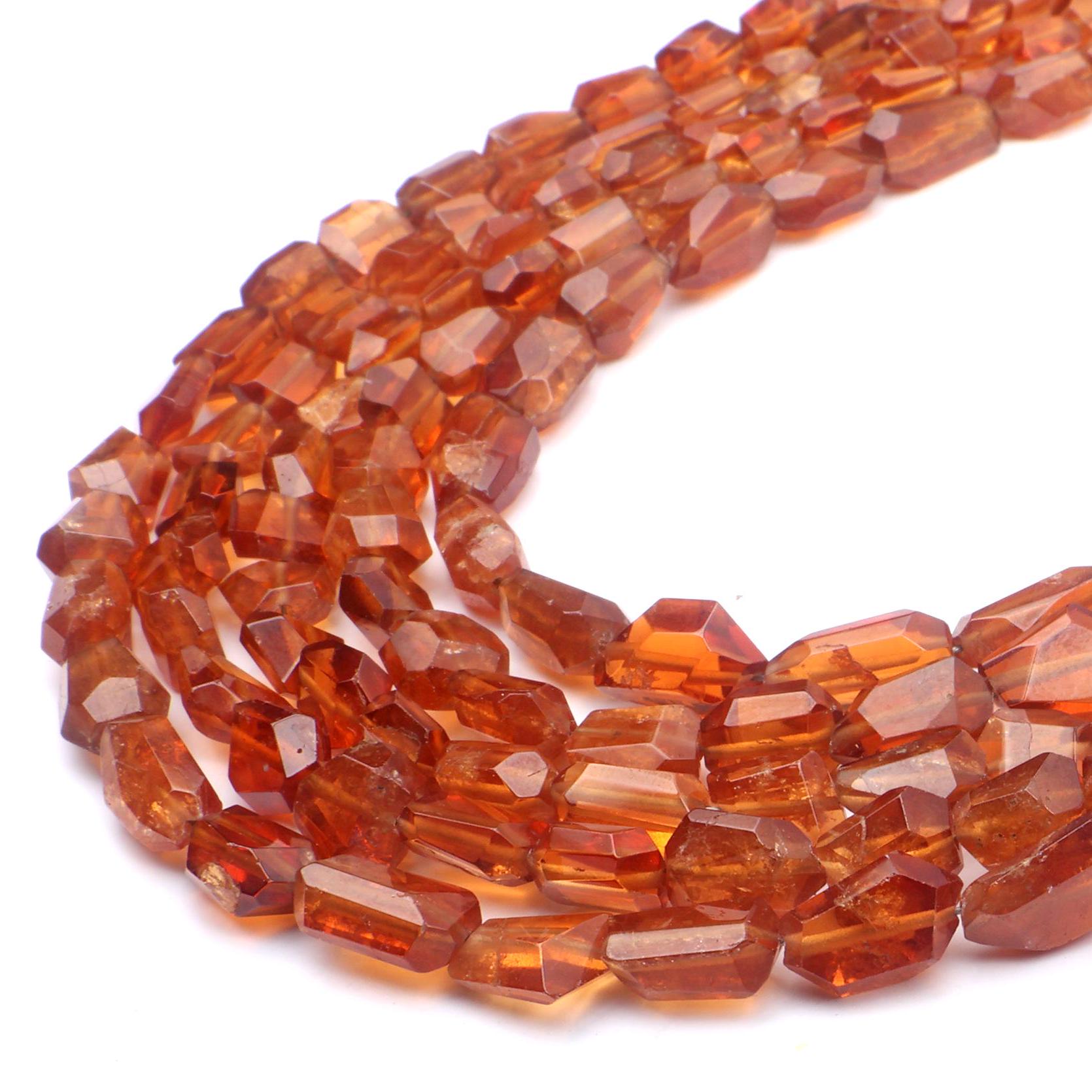 hessonite garnet beads, Size 7-11 MM 8 Inch Strand beads, Drilled beads, faceted Beads, Tumble beads, Nugget Beads, jewelry making beads
