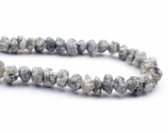 Raw Grey Diamond Beads for Fine Jewelry Making 5-7 MM Untreated Beads Necklace
