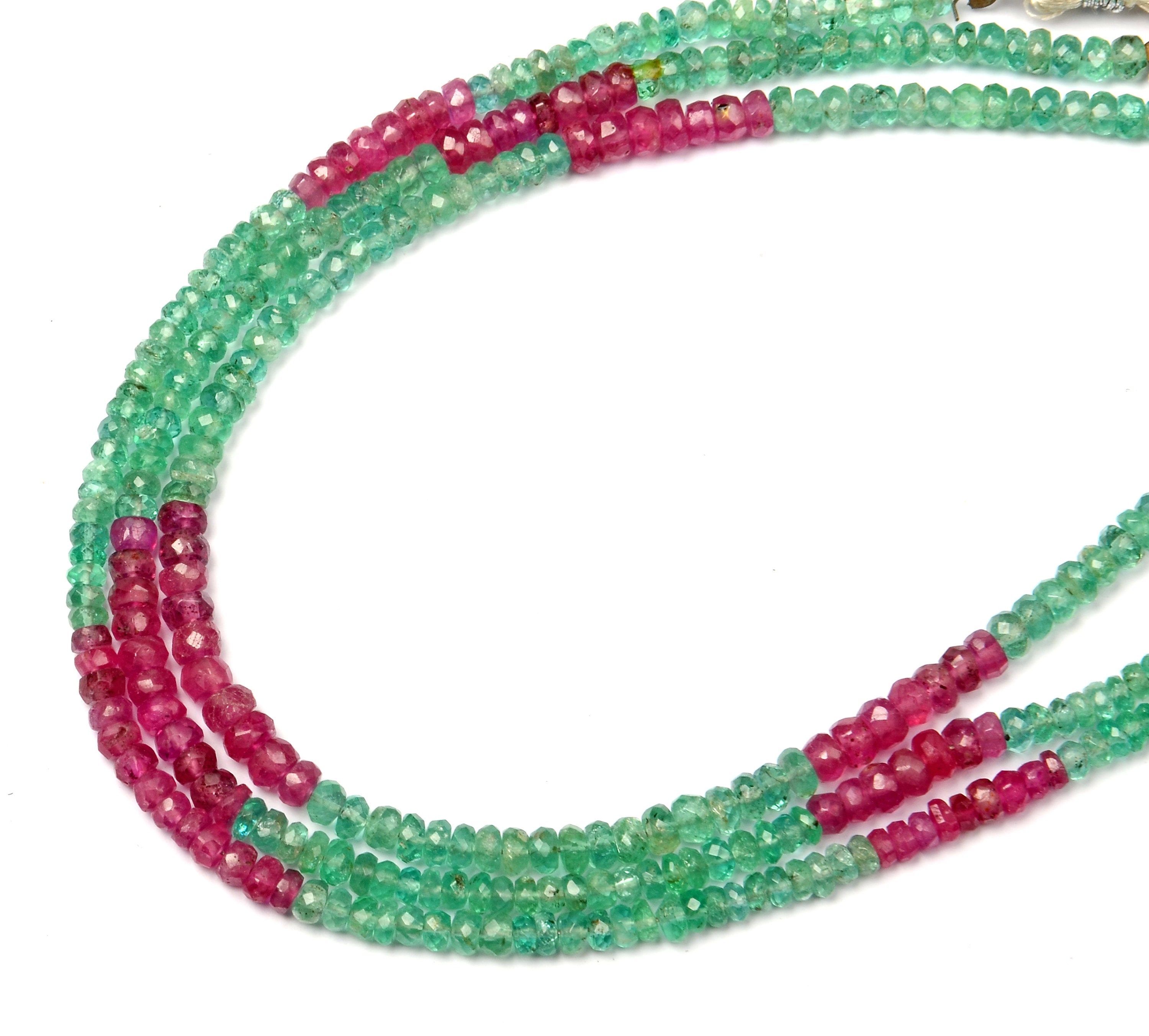 Ruby and emerald beads clearance