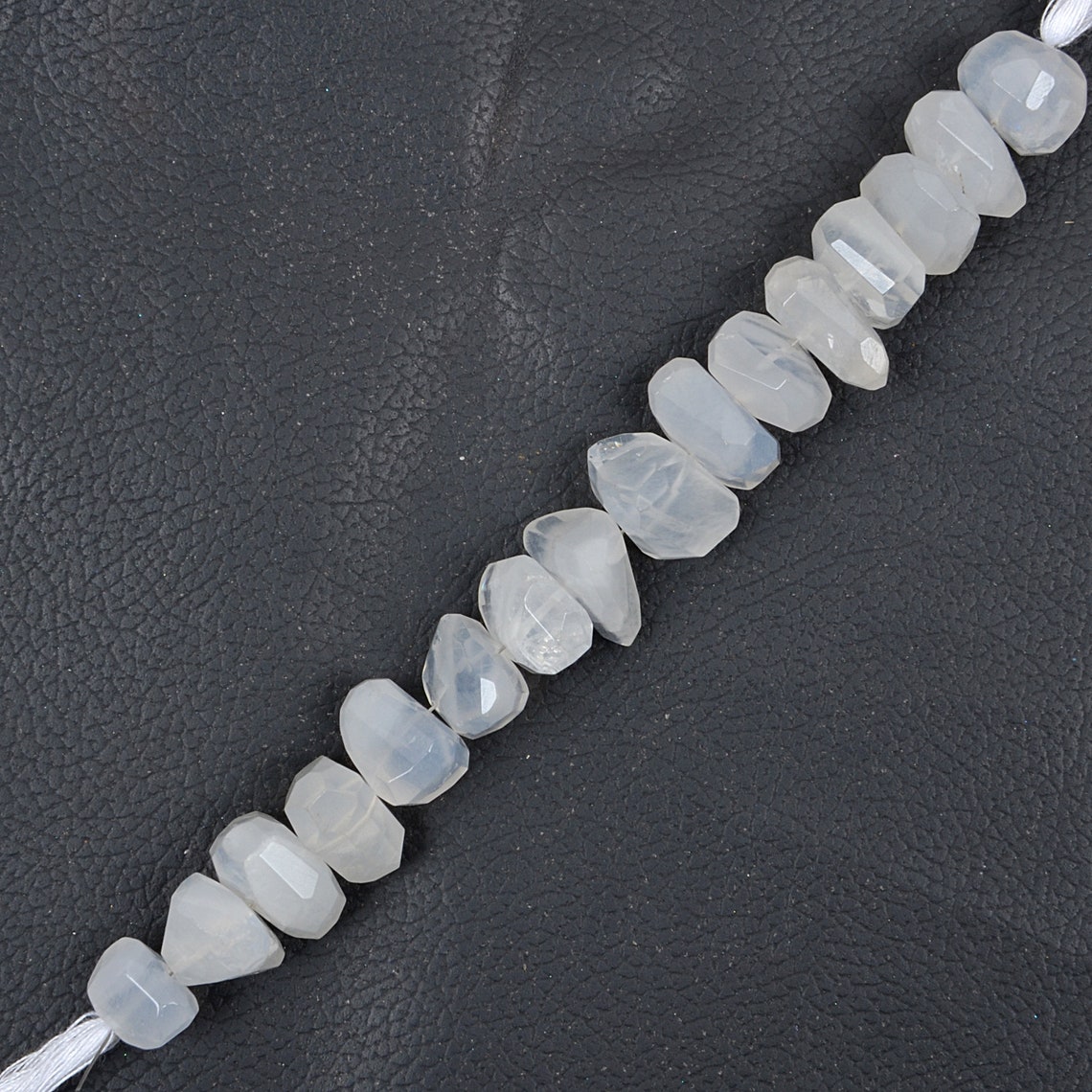 16 Pieces White Quartz Gemstone Beads Tumble Shape Beads White Etsy