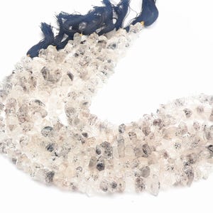 Perles diamant Herkimer : brin facetté 8 pouces (9-11 mm) 8 pouces