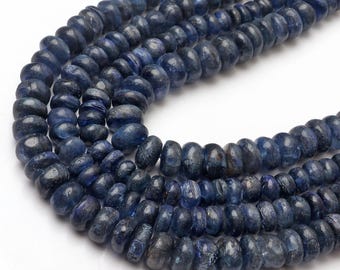 Natural Blue Sapphire Rondelle Beads: Handmade Jewelry Making