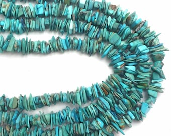 Natural Turquoise Beads: 5-7mm Rough Gemstone Beads for Jewelry 8/16 inch