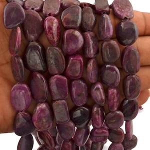13 inch stand Ruby Corundum Beads Gemstone Smooth  Beads  Ruby  Beads  Drilled Beads Jewelry  Beads Size 15-16 MM