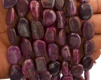 13 inch stand Ruby Corundum Beads Gemstone Smooth  Beads  Ruby  Beads  Drilled Beads Jewelry  Beads Size 15-16 MM