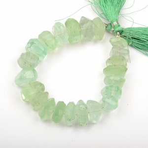Natural Fluorite Gemstone Beads, Green Fluorite Nuggets Shape Faceted Beads, 8 Inch Strand  Fluorite Beads, Jewelry Making Beads, Fluorite
