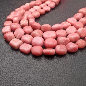 Natural Thulite Beads Smooth Pink Nuggets, 10-13 MM 8 Inch Strand