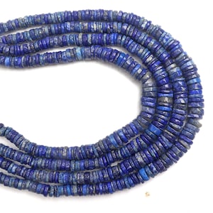 Lapis Lazuli Beads, Faceted Beads, Gemstone Beads, Size 5-8 MM Beads, Wheel Shape Beads, Drilled Beads, Natural Lapis Lazuli Beads