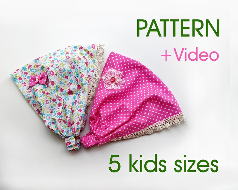 Baby Headscarf Sewing Pattern Baby Girl Hair Kerchief Etsy