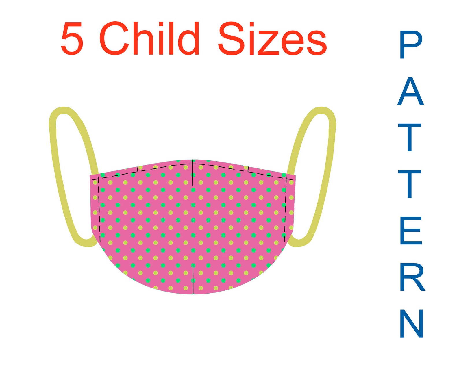 Children's Face Mask Sewing Pattern pdf Washable Face Etsy