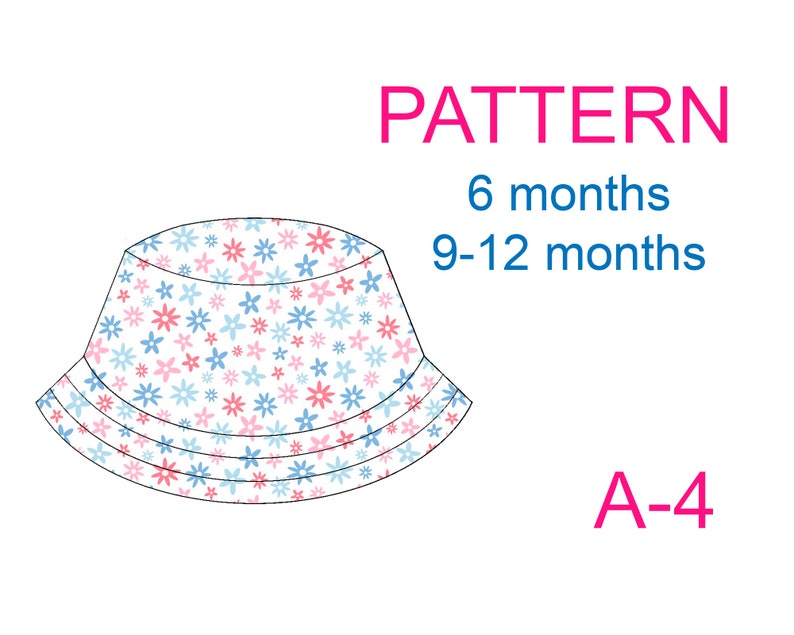 Baby Bucket Hat Sewing Pattern PDF Panama Hat for Toddler Etsy