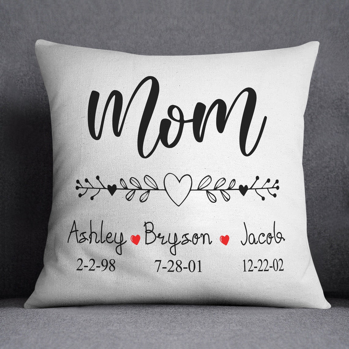 Mom Pillow Personalized Personalized Mother's Day Gift Etsy