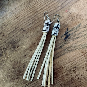 Thunderbird Leather Earrings