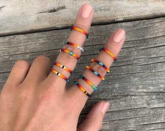 Gunville Single Beaded Wrap Rings
