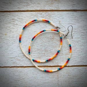 Beaded Sunset Hoops