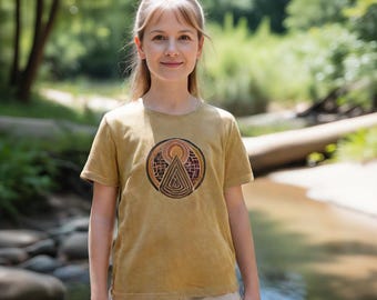 Shipibo - Hand-Dyed Organic Cotton Tee , Ayahuasca-Inspired, Slow Fashion Artistic Apparel