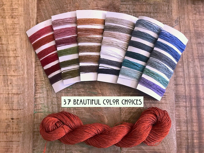 Gorgeous & Shimmery GOTS Organic Fair Trade Entwined Linen 7/4 image 0