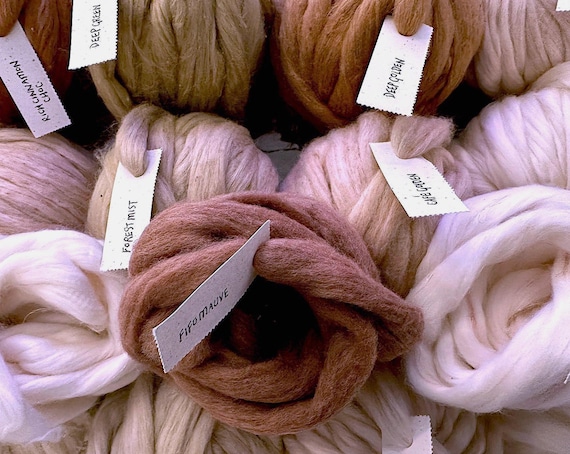 Beautiful Fair Trade Pakucho Peruvian Organic Cotton Color Grown Sliver/Roving (a la Carte Shades & Shade Sample Pack Options)