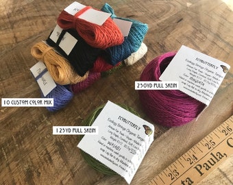 Ecology Strings Tanguis/Color Grown Beautiful Fair Trade GOTS Organic Cotton Hand Embroidery Floss Thread Lace & More (120 Colors Options)