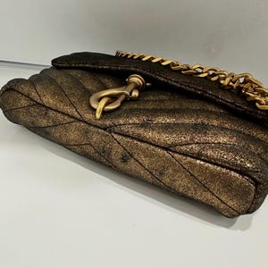 Rebecca Minkoff Edie Date Night Gold Quilted Crossbody image 8