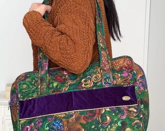 Vintage 80’s Rialto Quilted Carry All Tote Bag