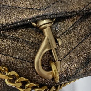 Rebecca Minkoff Edie Date Night Gold Quilted Crossbody image 12