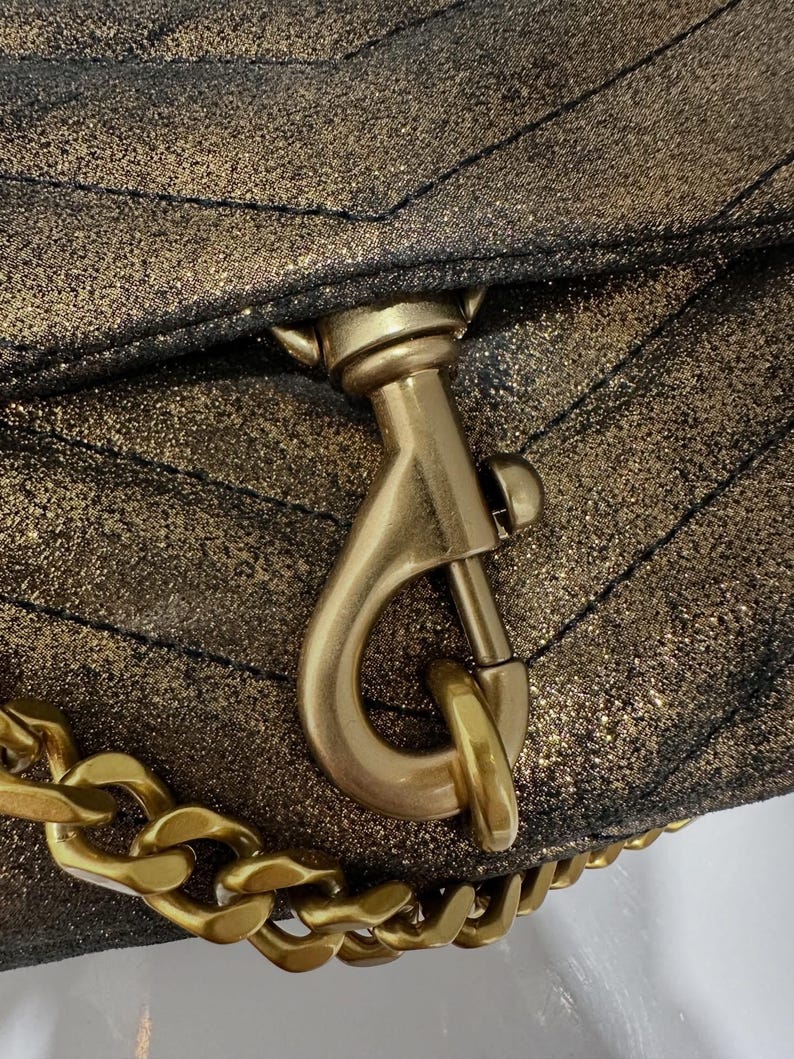 Rebecca Minkoff Edie Date Night Gold Quilted Crossbody image 12