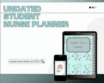 Undated Student Nurse Digital Academic Diary