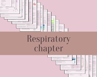 Critical Care Nursing: Respiratory Chapter, Study Notes (Digital Download)